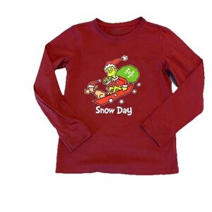 Life is Good Youth Grinch & Max Snow Day Holiday Long Sleeve Crusher Tee Sz L 12